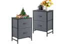 IDEASY Schubkastenkommode 2er-Set Stoffschubladen Grau Bild 1