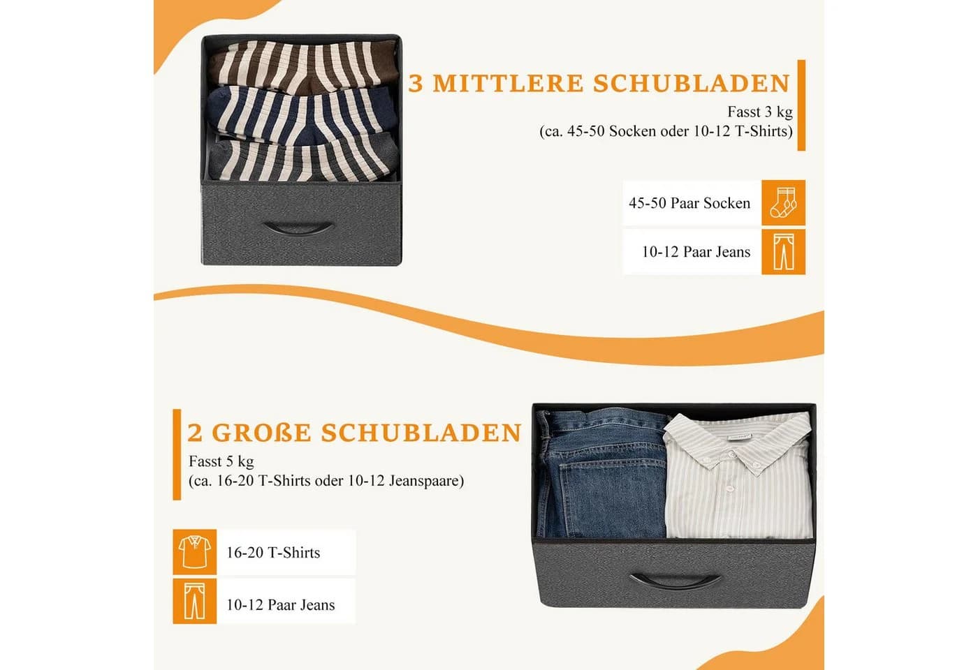 IDEASY TV-Schrank mit Stauraum, passend für 45-Zoll-Fernseher - Bild 4