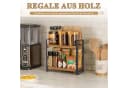 HEYHIPPO Flaschenregal Lagerregal Gewürzregal Kosmetikregal Doppelschichtiges Holztablett Bild 5