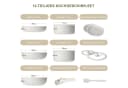 HEYHIPPO Topf-Set 12-tlg. Creme Aluminium Antihaft Bild 1