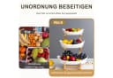 HEYHIPPO Dreistöckiger Obstständer Bambus Weiß Bild 4