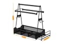 HEYHIPPO Besteckkorb Schwarz Stahl Outdoor Grill Organizer Bild 1