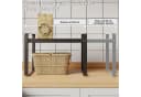 HEYHIPPO Ausziehbares Edelstahl-Schrankregal 38-60x28x25cm Küchenorganizer Gewürzregal Schwarz Bild 5