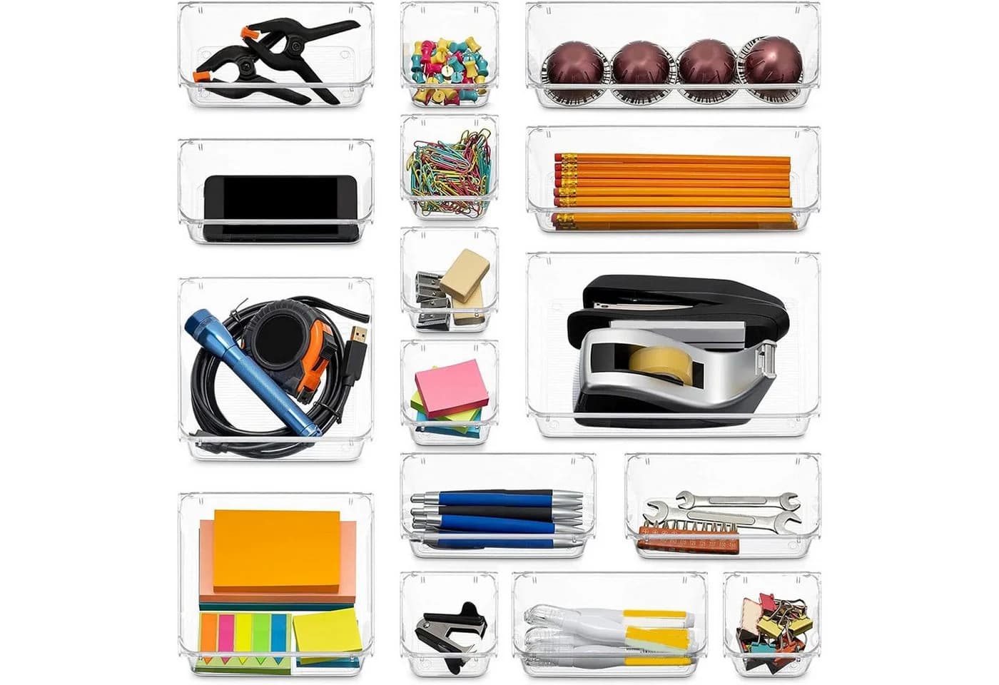 HEYHIPPO Schubladenbox 16er-Pack Transparent - Bild 3