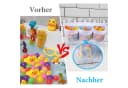 Badespielzeugnetz aus PVC-Netz, weiß, 60x35x20cm Bild 4
