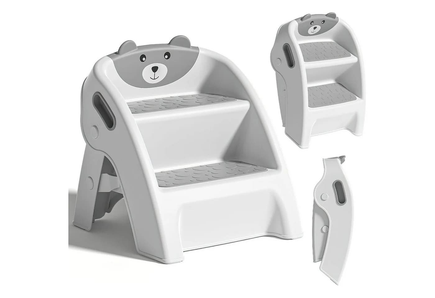 HEYHIPPO Kinderhocker Grau PP+TPE 32x33x35 cm - Bild 3