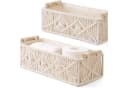 HEYHIPPO Aufbewahrungsbox 2er-Set Boho, handgeflochten mit Griffen, weiß Bild 3