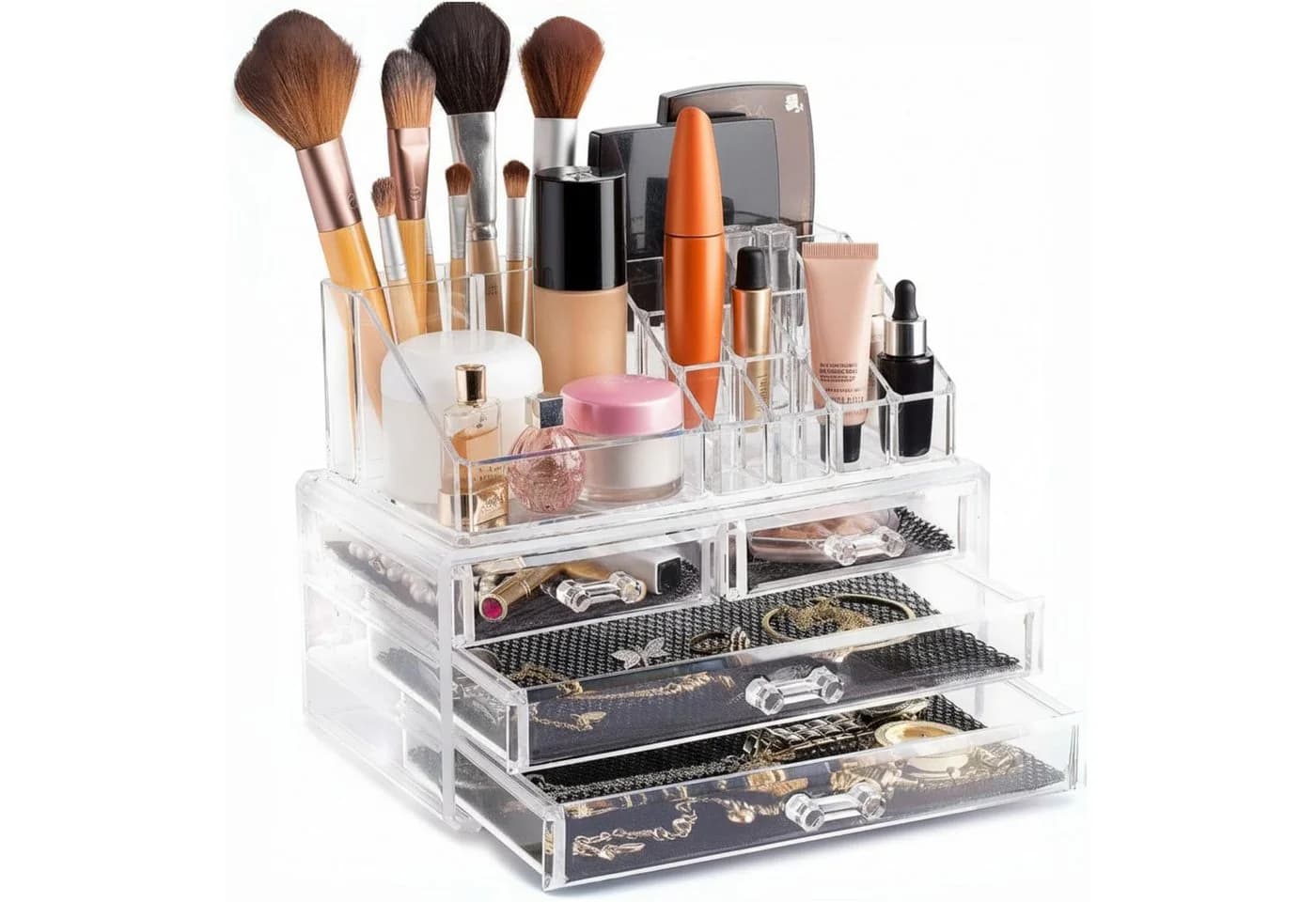 HEYHIPPO Make-Up Organizer Acryl 4 Schubladen transparent - Bild 4