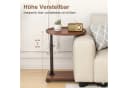 HEYHIPPO Beistelltisch rund C-Tisch höhenverstellbar 45–80 cm, 40×40cm Walnuss Bild 5