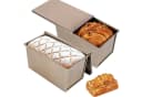 HEYHIPPO Brotbackform 2er-Set mit Deckel, Karbonstahl, Gold Bild 2