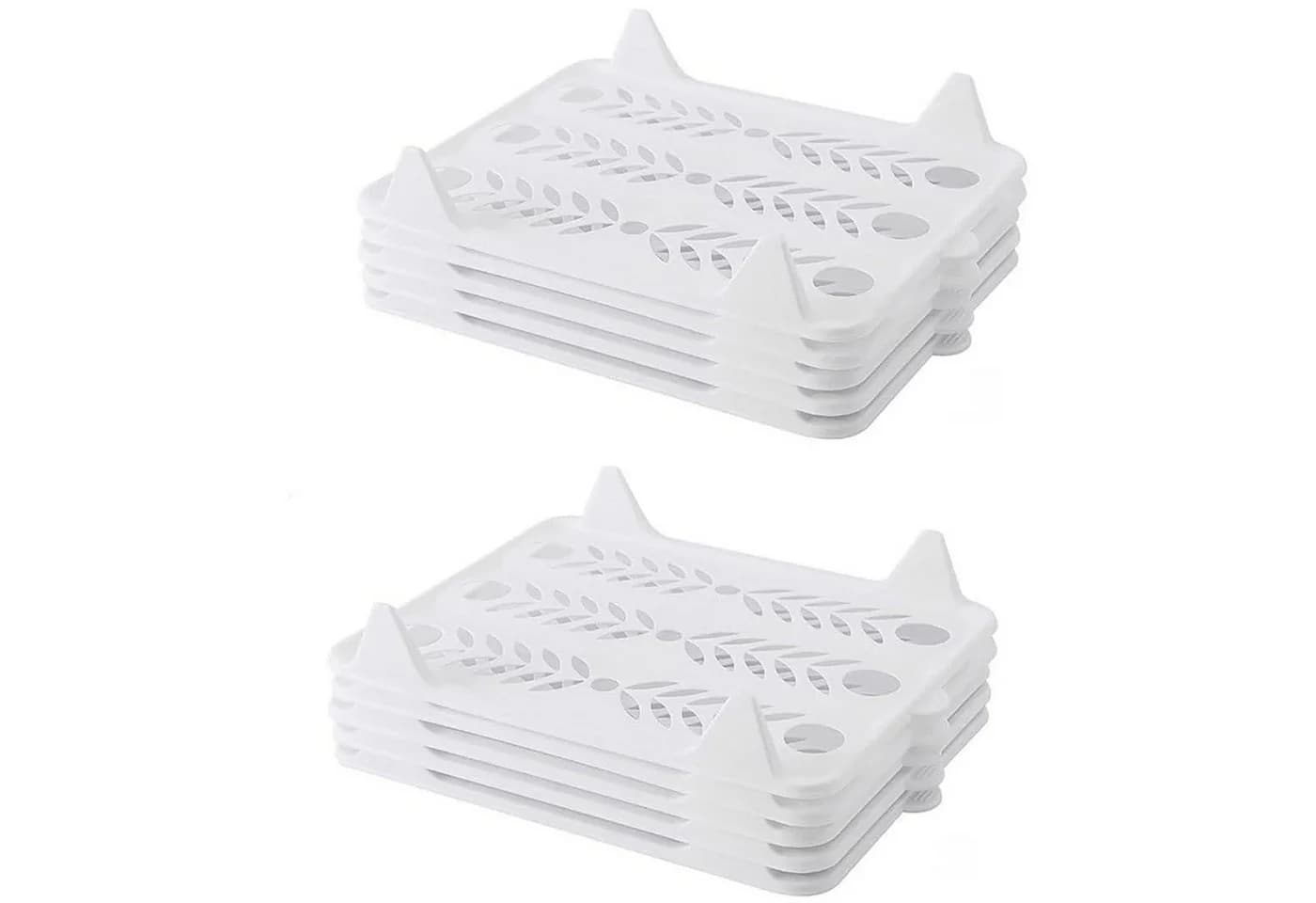 HEYHIPPO Faltbox 10er Set Hemdenordner, T-Shirt Organizer stapelbar 37,5x29 cm Weiß - Bild 4