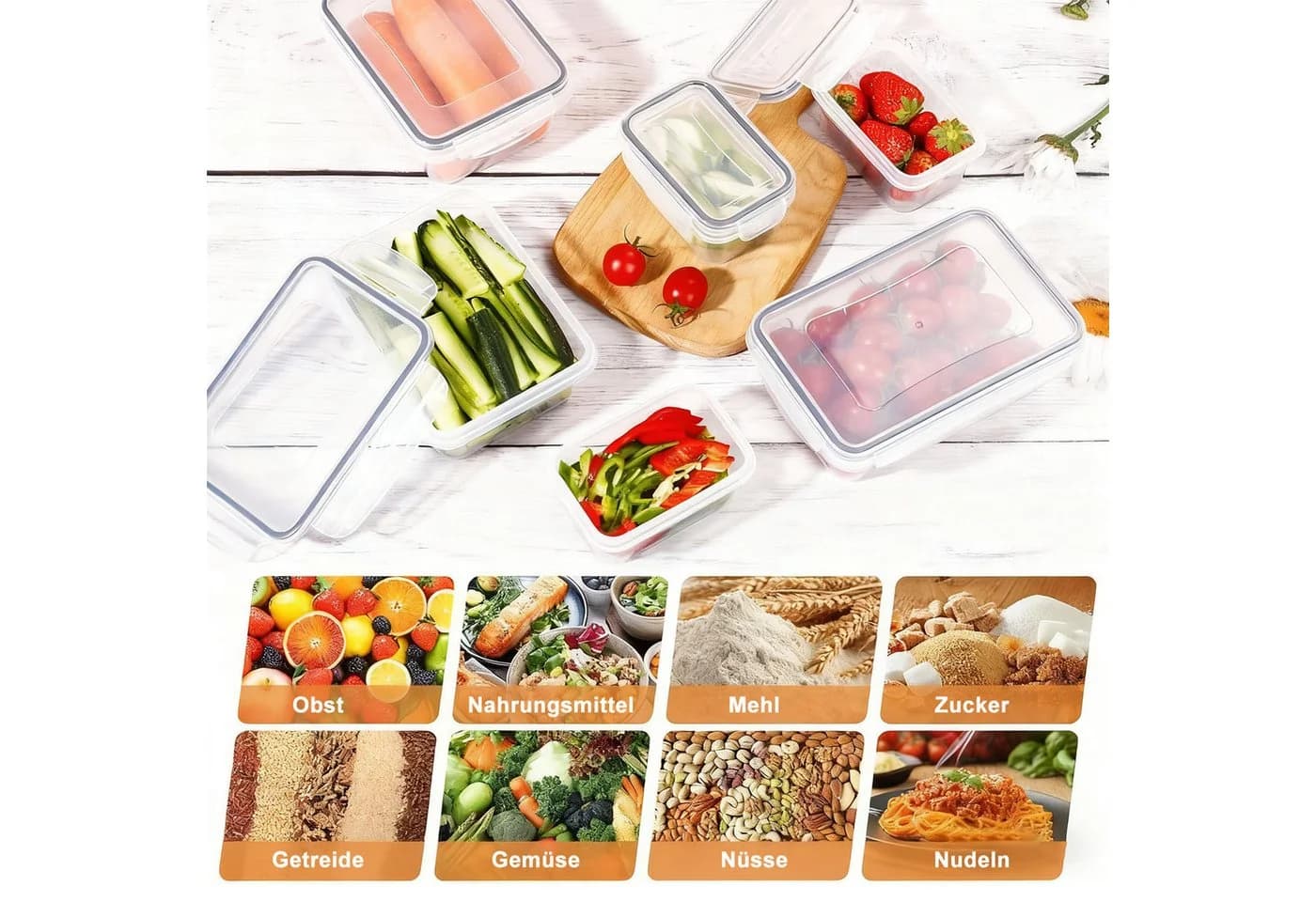 HEYHIPPO Frischhaltedosen Set 26-tlg. Transparent BPA-frei - Bild 5