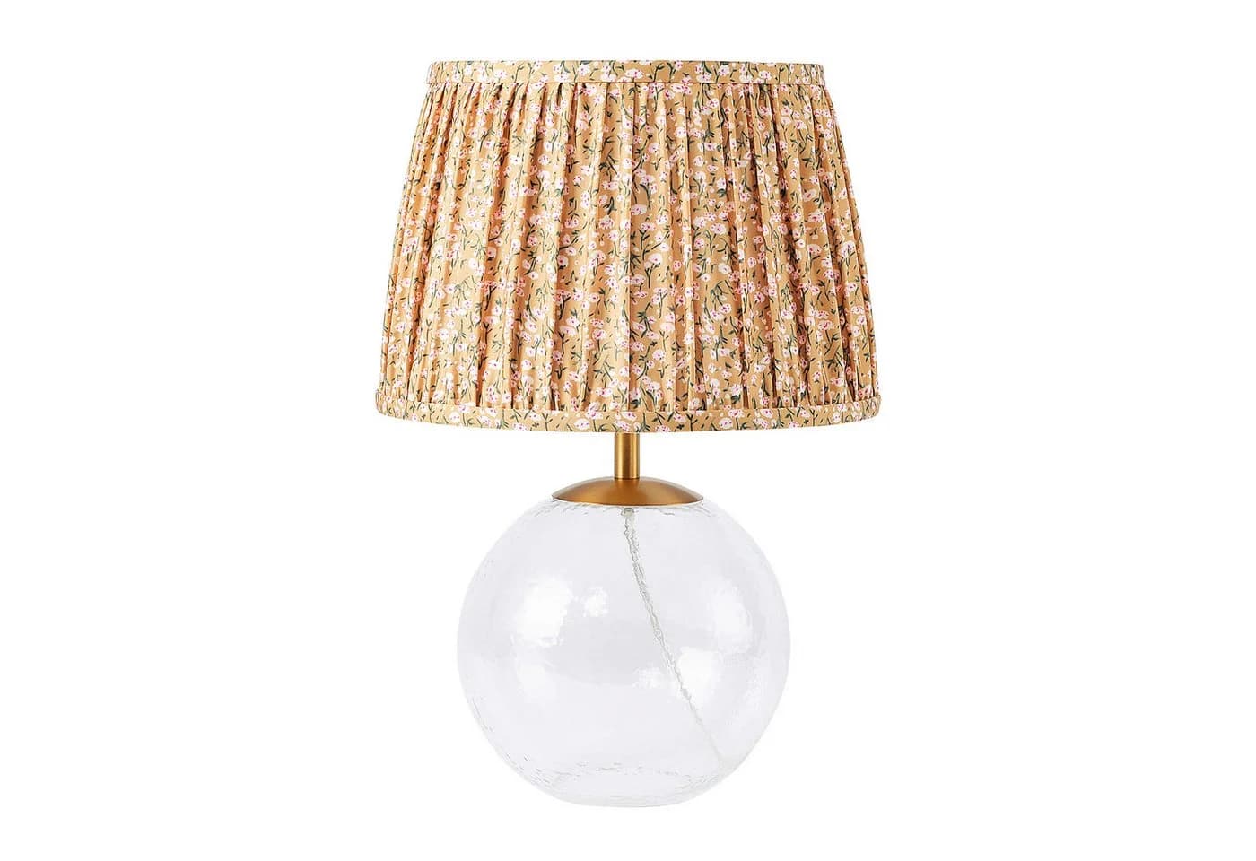 STANBOW Nachttischlampe Retro Gelb Blumenmuster Glas E27 - Bild 2