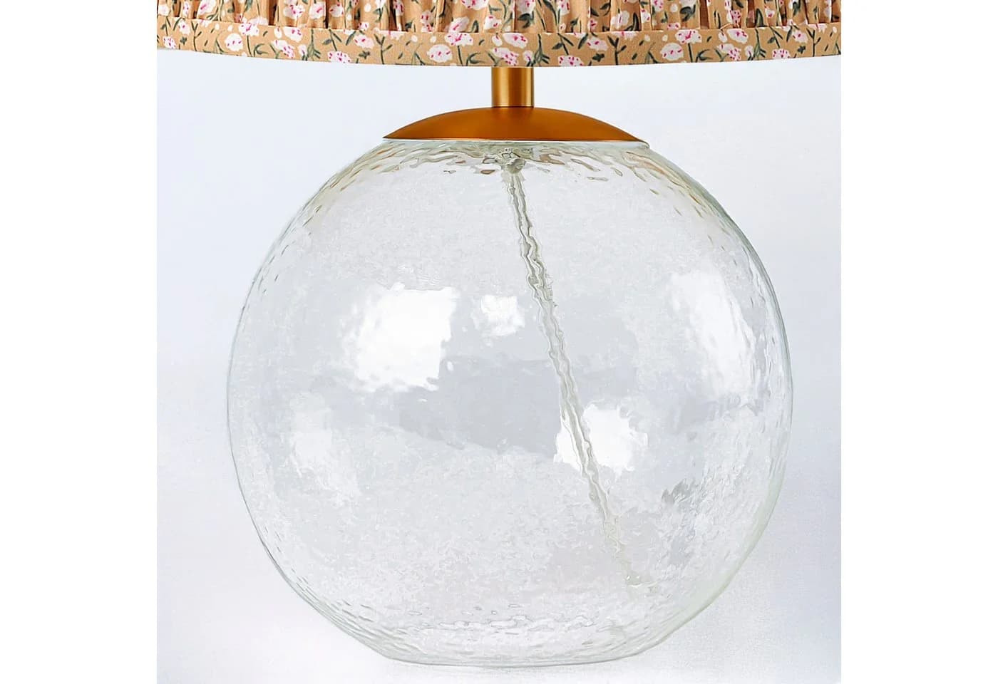 STANBOW Nachttischlampe Retro Gelb Blumenmuster Glas E27 - Bild 5