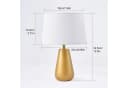 STANBOW LED Nachttischlampe 2-Pack Weiß Gold Leinen Bild 3