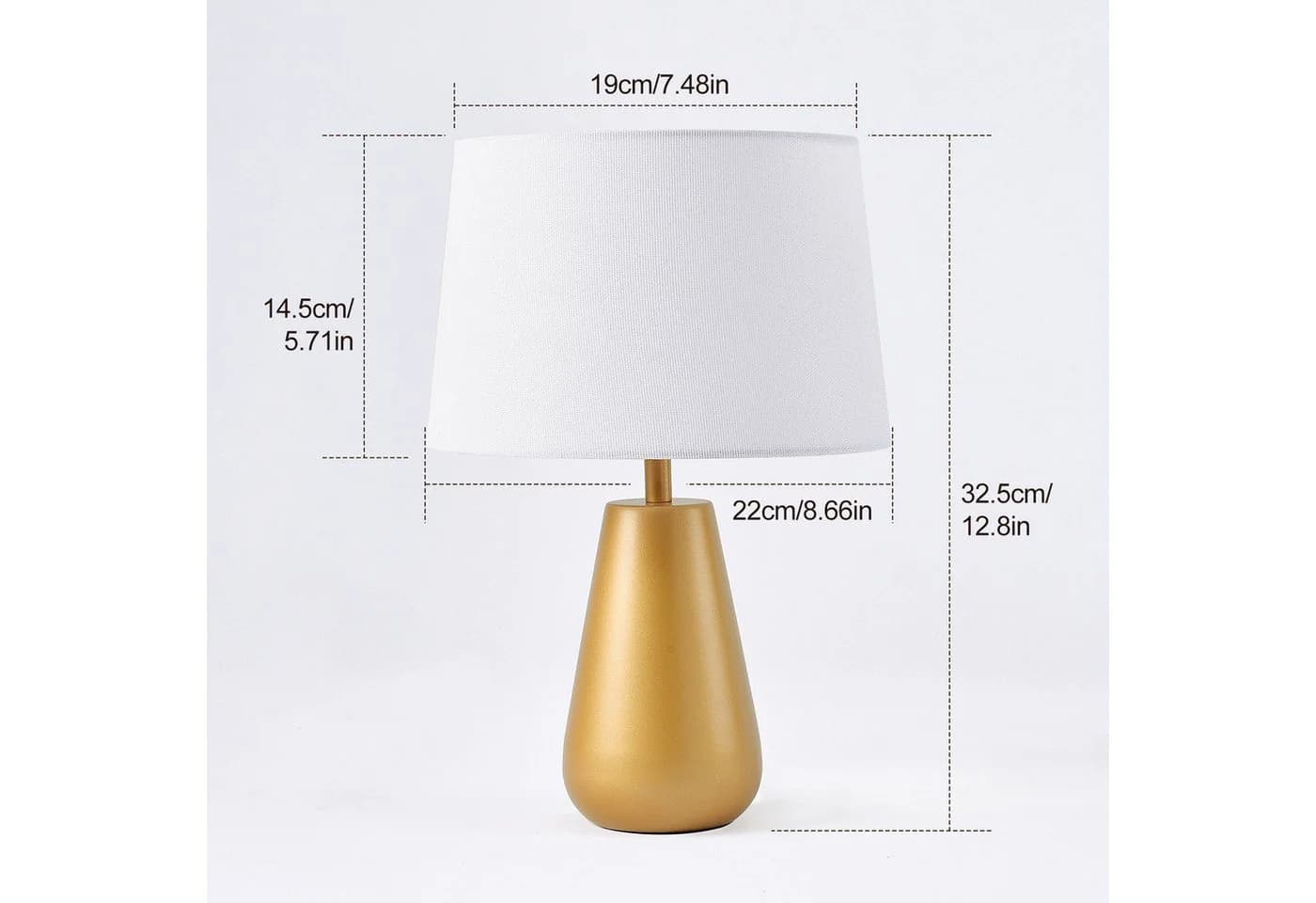 STANBOW LED Nachttischlampe 2-Pack Weiß Gold Leinen - Bild 3