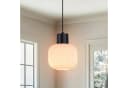 STANBOW Pendelleuchte Schwarz Weiß Jadeglas Metall E27 Bild 2