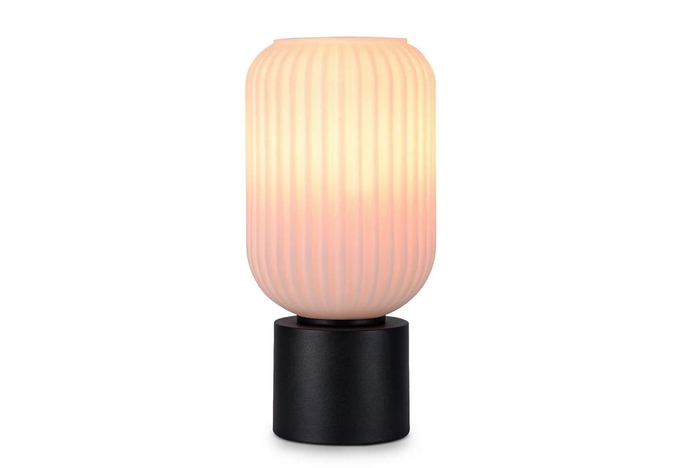 STANBOW Tischleuchte Schwarz Glas E27 mit Wippschalter - Bild 2