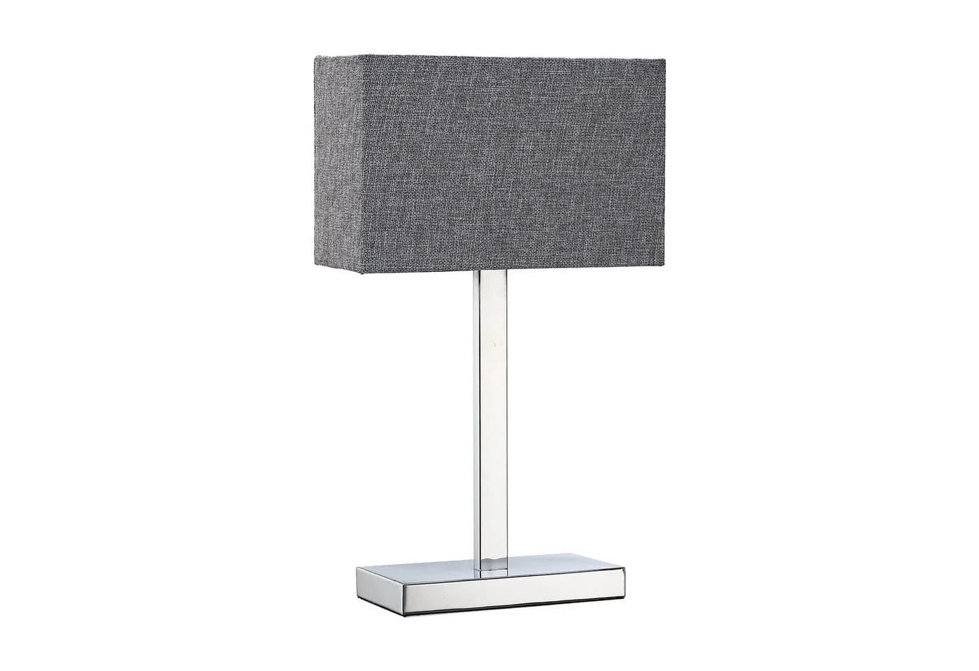 STANBOW Tischleuchte Grau Leinenschirm Metallsockel Modern Stil E27 - Bild 2