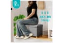 Oak&Tea Stauraumhocker Sitzhocker mit Stauraum – Klappbare Aufbewahrungsbox & Sitzwürfel Grau Bild 4