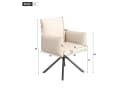IDEASY 6er Esszimmerstuhl-Set mit Drehfunktion, Samt Bezug Beige Bild 1