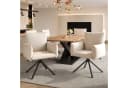 IDEASY 6er Esszimmerstuhl-Set mit Drehfunktion, Samt Bezug Beige Bild 2