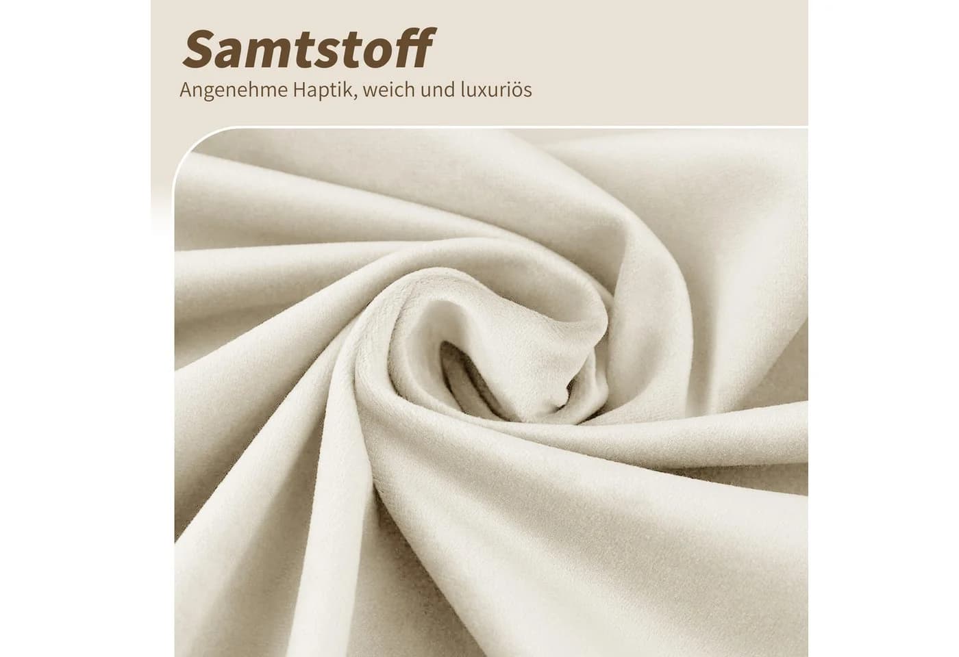 IDEASY 6er Esszimmerstuhl-Set mit Drehfunktion, Samt Bezug Beige - Bild 4