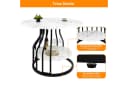 IDEASY Runder Esstisch mit Marmoroptik & Ablage Bild 3