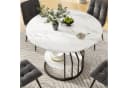 IDEASY Runder Esstisch mit Marmoroptik & Ablage Bild 5