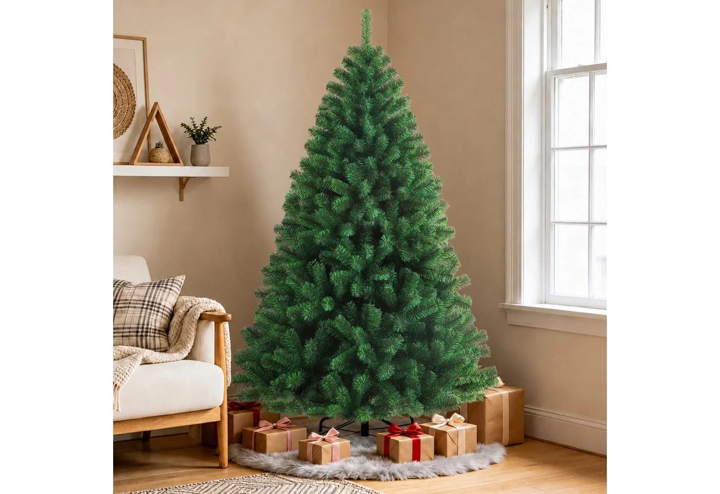 MIUI Künstlicher Weihnachtsbaum 180/210 cm PVC Christbaum - Bild 2