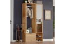 EXTSUD Garderobenschrank 6-in-1 mit Spiegel & Wäscheständer Beige Bild 1