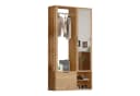 EXTSUD Garderobenschrank 6-in-1 mit Spiegel & Wäscheständer Beige Bild 2