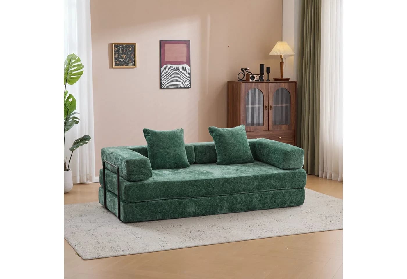 Vankel Loungesofa 4-in-1 mit Schlaffunktion Dunkelblau/Hellgrau - Bild 2