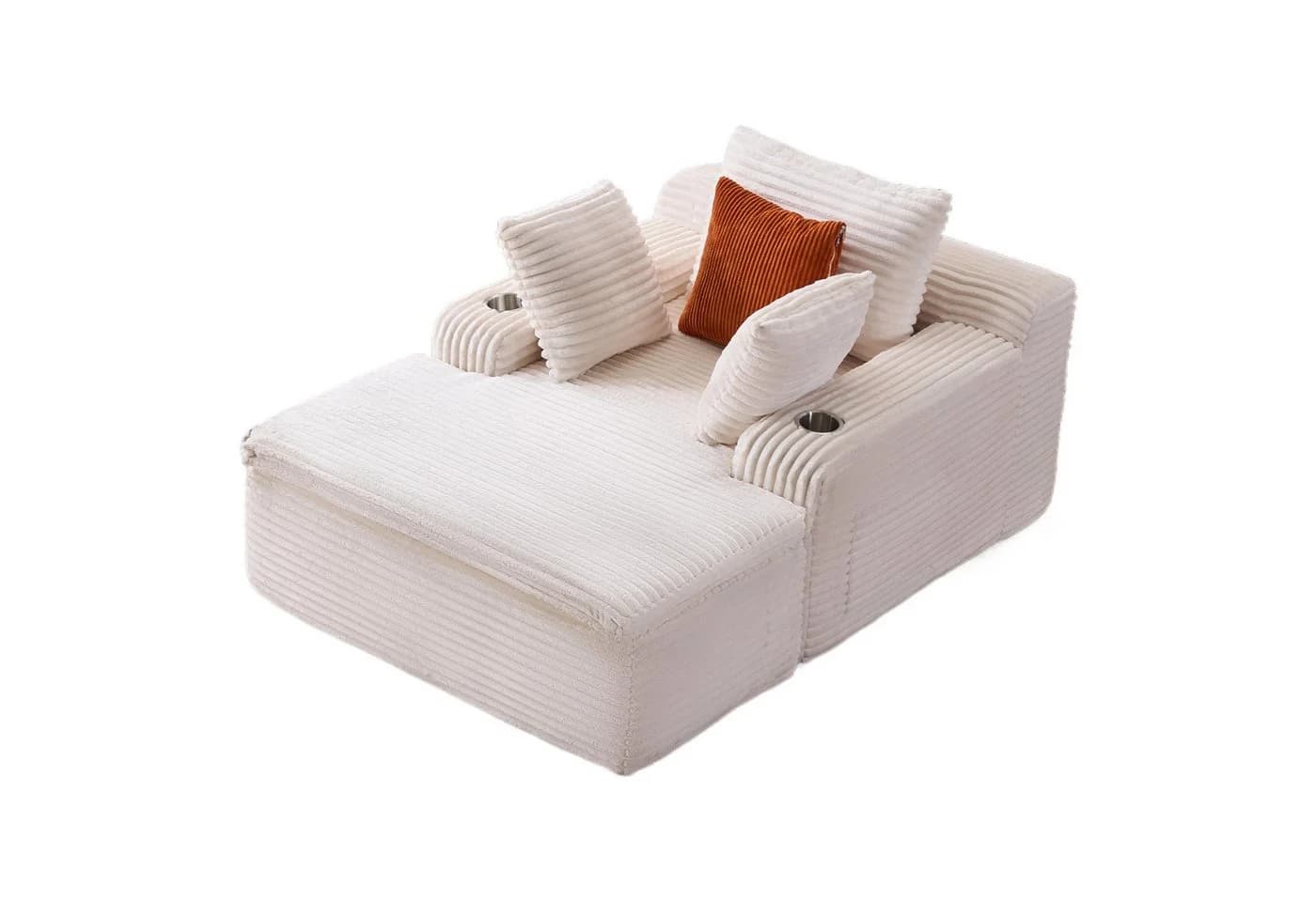 Vankel Schlafsofa Cord Relaxsofa mit Deckenfunktion