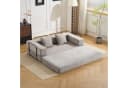 Leawin Schlafsofa Modulares Sofa mit Schlaffunktion Cord Hellgrau Bild 1