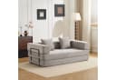 Leawin Schlafsofa Modulares Sofa mit Schlaffunktion Cord Hellgrau Bild 2