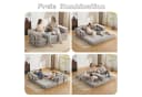 Leawin Schlafsofa Modulares Sofa mit Schlaffunktion Cord Hellgrau Bild 4