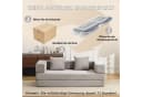 Leawin Schlafsofa Modulares Sofa mit Schlaffunktion Cord Hellgrau Bild 5
