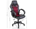 TRESKO Racing Chefsessel Bürostuhl Weinrot mit Wippmechanik Bild 1