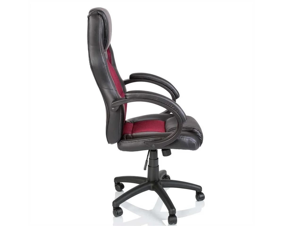 TRESKO Racing Chefsessel Bürostuhl Weinrot mit Wippmechanik - Bild 3