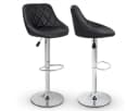 TRESKO Barhocker 2er Set mit Lehne Schwarz höhenverstellbar Bild 4