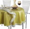 Peyer Syntex Transparente Tischdecke Schutzdecke mit weißer Spitze Bild 1