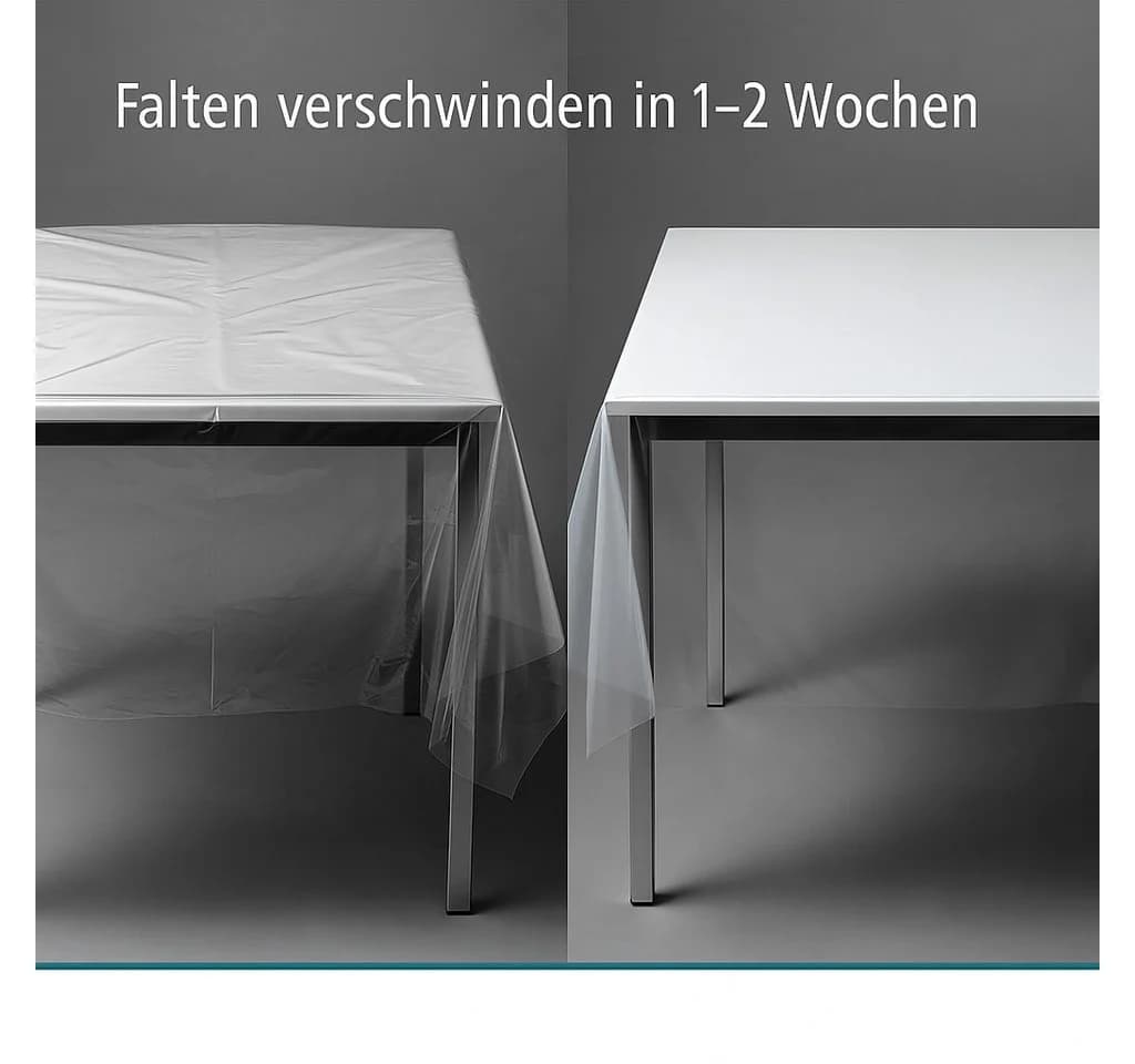 Emhelle Tischdecke Tischfolie Transparent mit Weißer Spitze - Bild 4