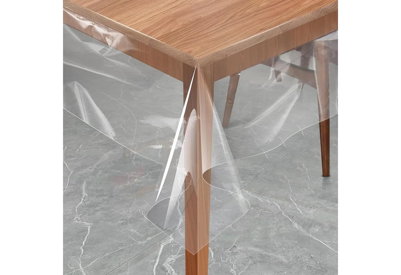 Emhelle Tischdecke Tischfolie Transparent Tischschutz Wasserdicht - Bild 2