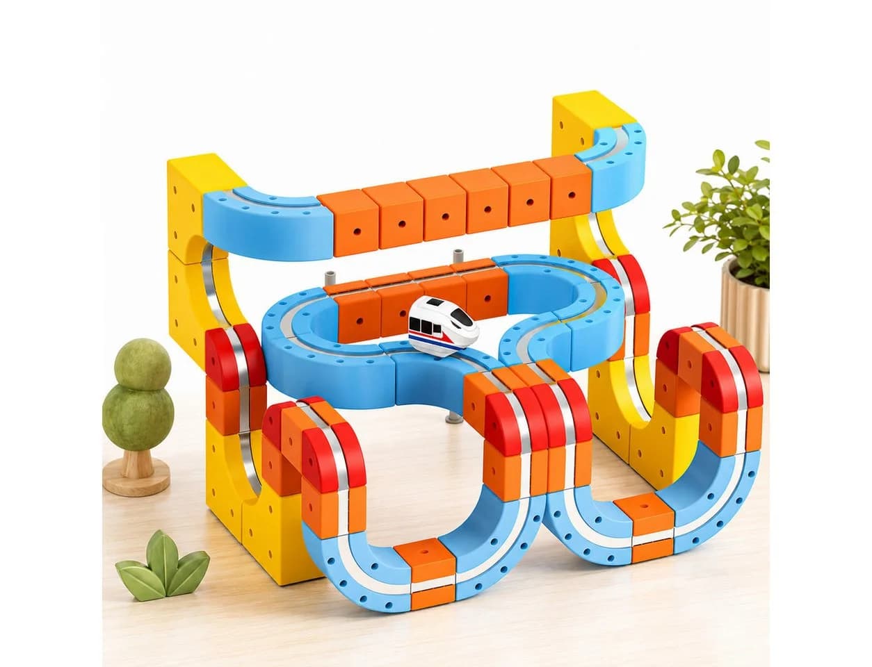 Wootoy 3D Anti-Gravity Zugbahn Set 56-tlg. USB-Ladung STEM - Bild 2