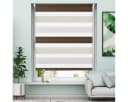 OUBO Doppelrollo ohne Bohren Weiß-Beige-Braun/Weiß-Grau-Anthrazit Klemmfix Bild 1