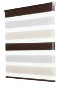 OUBO Doppelrollo ohne Bohren Weiß-Beige-Braun/Weiß-Grau-Anthrazit Klemmfix Bild 2