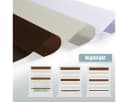 OUBO Doppelrollo ohne Bohren Weiß-Beige-Braun/Weiß-Grau-Anthrazit Klemmfix Bild 4