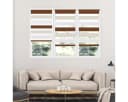 OUBO Doppelrollo ohne Bohren Weiß-Beige-Braun/Weiß-Grau-Anthrazit Klemmfix Bild 5