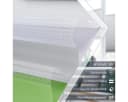 Doppelrollo Ohne Bohren, Grau/Grün/Grün-Grau-Weiß, OUBO, freihängend, verspannt, Klemmträger, Klemmfix, Lichtschutz Bild 3